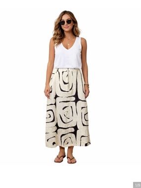 Vrg girl A-line linen skirt